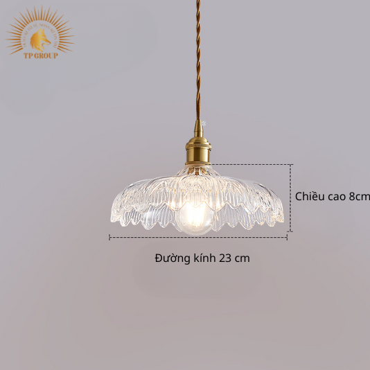 ĐÈN THẢ TRANG TRÍ THỦY TINH TRONG CÁNH HOA CÁCH ĐIỆU TT54