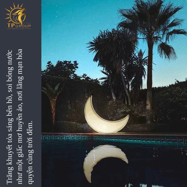 Đèn trang trí ngoài trời mặt trăng nghệ thuật W193 (đặt hàng từ 10- 15 ngày)