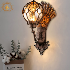 ĐÈN TƯỜNG CHIM CÔNG (KHỔNG TƯỚC) NGOÀI TRỜI VIRGO L532 VRG-0180D