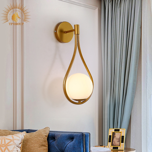 ĐÈN TƯỜNG THỦY TINH TRANG TRÍ THÂN VÀNG CAO CẤP V433 VRG-GT433