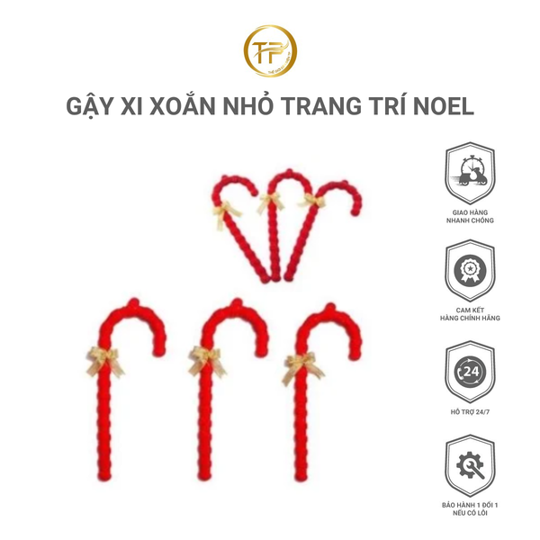 GẬY XI XOẮN NHỎ TRANG TRÍ NOEL