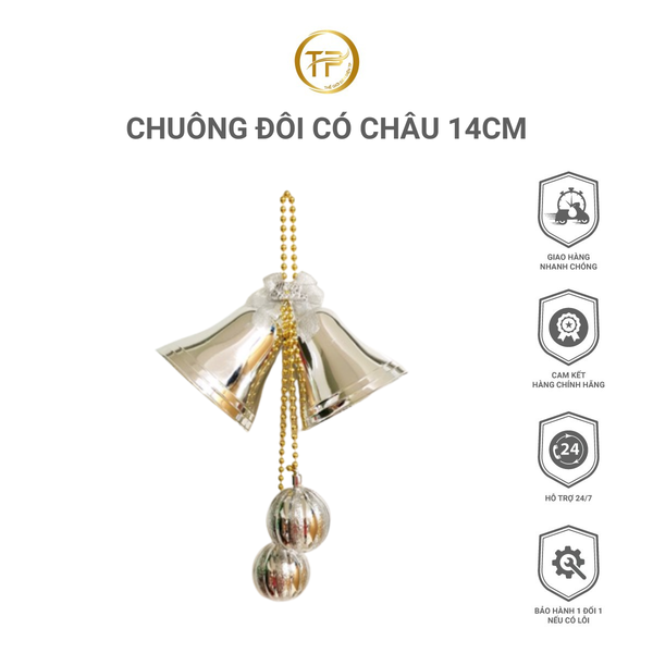 CHUÔNG ĐÔI CÓ CHÂU 14cm