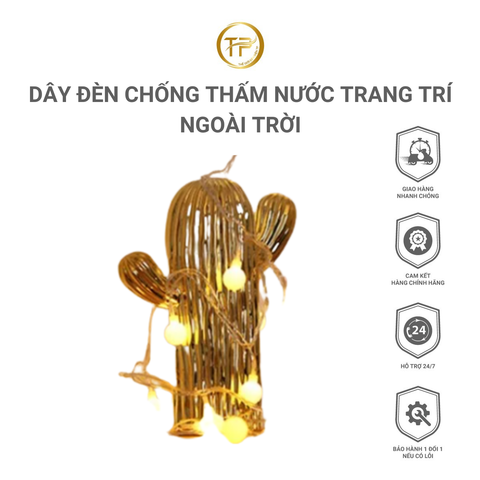 Dây Đèn Chống Thấm Nước Cho Cây Thông Trang Trí Ngoài Trời