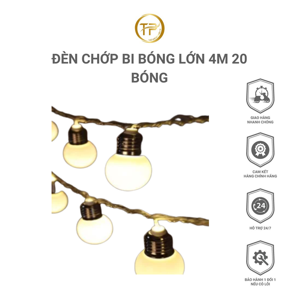 Đèn chớp bi bóng lớn 4m 20 bóng
