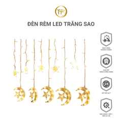 Đèn Rèm LED Trăng Sao