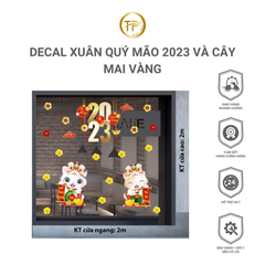 DECAL XUÂN QUÝ MÃO 2023 VÀ CÂY MAI VÀNG