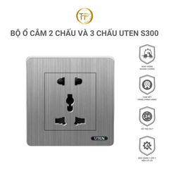 Bộ ổ cắm 2 chấu và 3 chấu UTEN S300