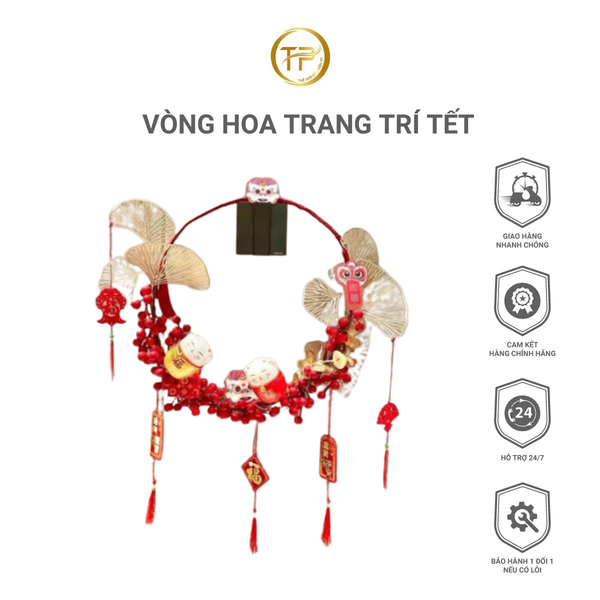 VÒNG HOA TRANG TRÍ TẾT
