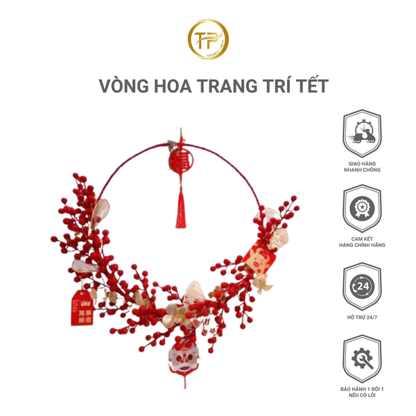 VÒNG HOA TRANG TRÍ TẾT