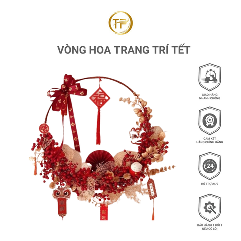 VÒNG HOA TRANG TRÍ TẾT