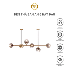 Đèn thả bàn ăn 6 hạt đậu