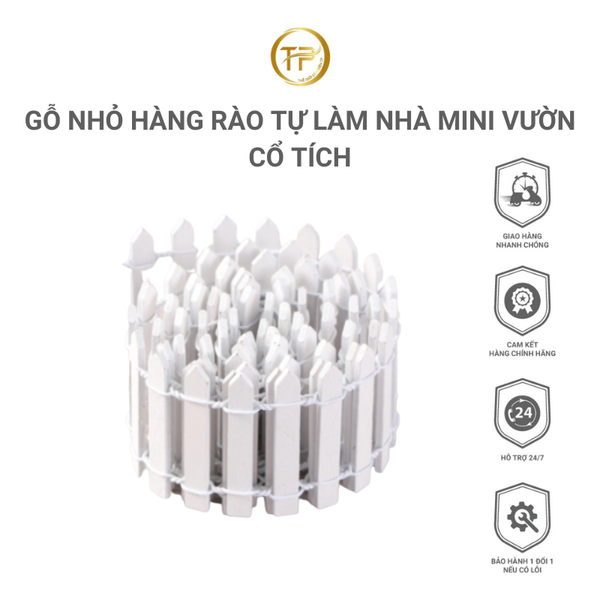 Gỗ Nhỏ Hàng Rào Tự Làm Nhà Mini Vườn Cổ Tích