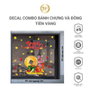 DECAL COMBO BÁNH CHƯNG VÀ ĐỒNG TIỀN VÀNG