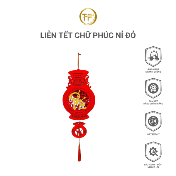 LIỄN TẾT CHỮ PHÚC NỈ ĐỎ