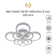Đèn trang trí ốp trần pha lê cao cấp AI16