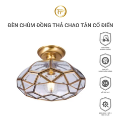 ĐÈN CHÙM ĐỒNG THẢ CHAO TÂN CỔ ĐIỂN