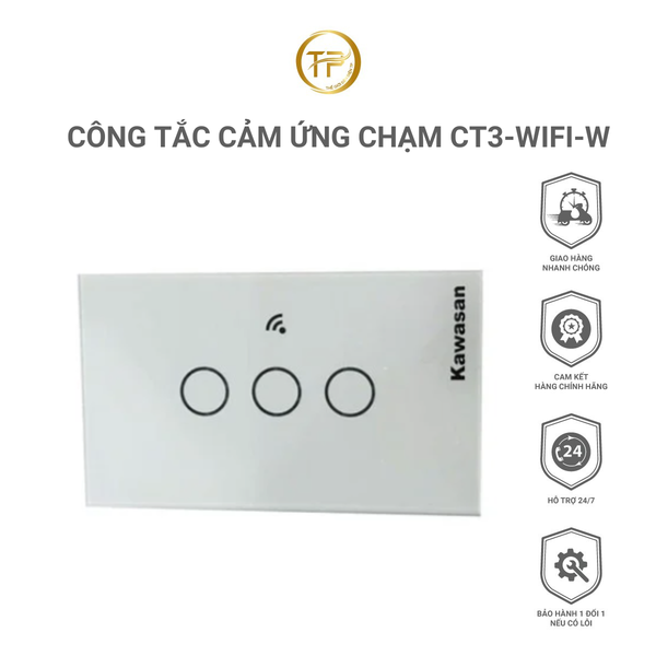 CÔNG TẮC CẢM ỨNG CHẠM CT3-WIFI-W
