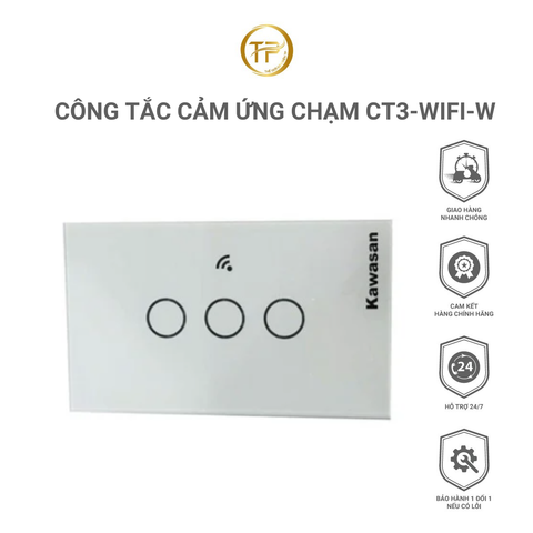 CÔNG TẮC CẢM ỨNG CHẠM CT3-WIFI-W