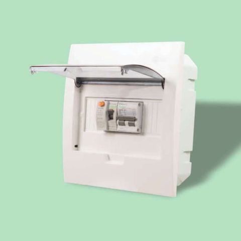 Tủ điện mặt nhựa bóng, đế nhựa chứa 8 - 12 module