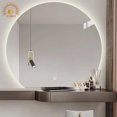 Gương LED cảm ứng.Gương nhà tắm,trang trí cửa hàng, gương led bán nguyệt, hình tròn khuyết TP-GL004