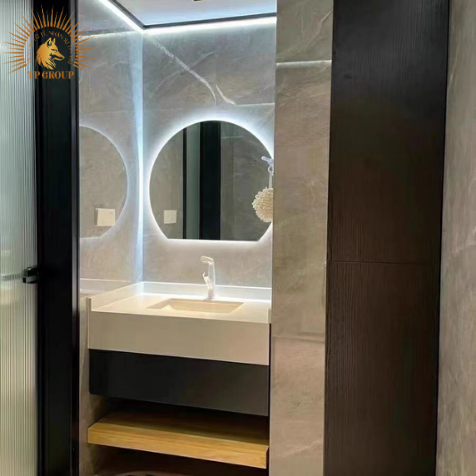Gương LED cảm ứng.Gương nhà tắm,trang trí cửa hàng, gương led bán nguyệt, hình tròn khuyết TP-GL004