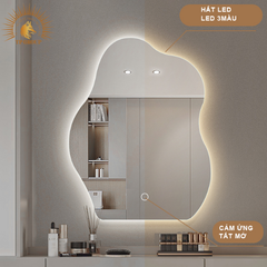 Gương LED mây treo tường led cảm ứng cao cấp, treo nhà tắm, bàn trang điểm, cửa hàng, bao bể vỡ, nhiều kích thước TP-GL003