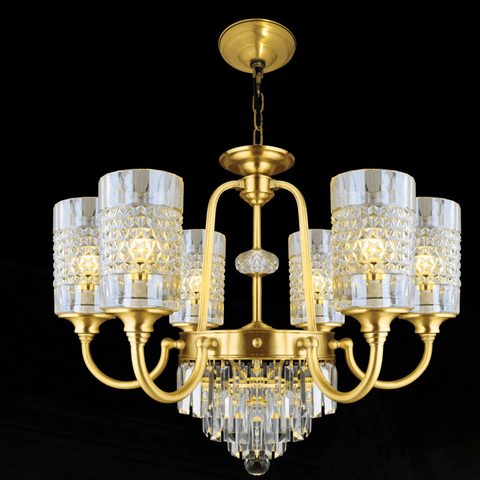 Đèn chùm hợp kim xi vàng CD-D8331/6