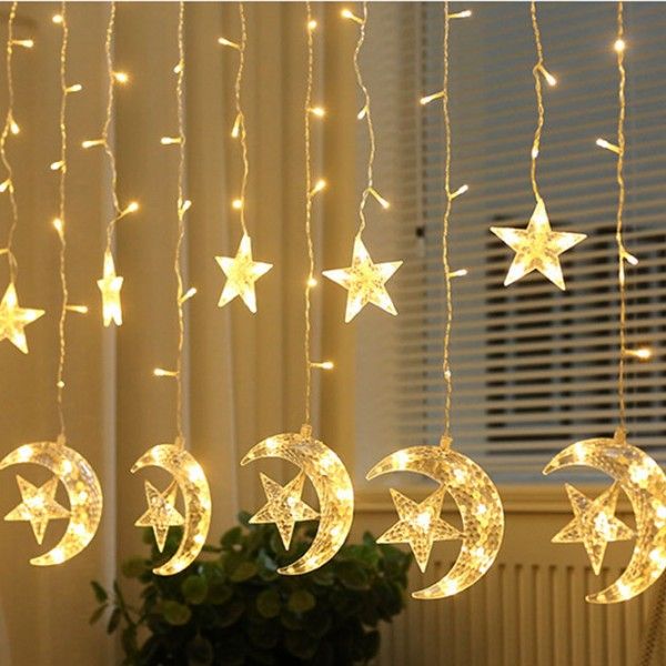 Đèn Rèm LED Trăng Sao
