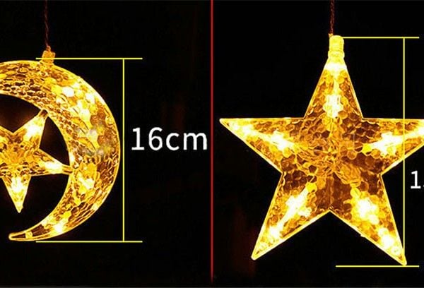 Đèn Rèm LED Trăng Sao