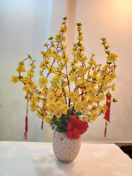 CÀNH HOA MAI THÁI GIẢ TRANG TRÍ TẾT