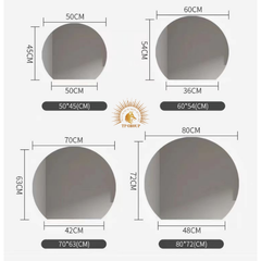 Gương LED cảm ứng.Gương nhà tắm,trang trí cửa hàng, gương led bán nguyệt, hình tròn khuyết TP-GL004