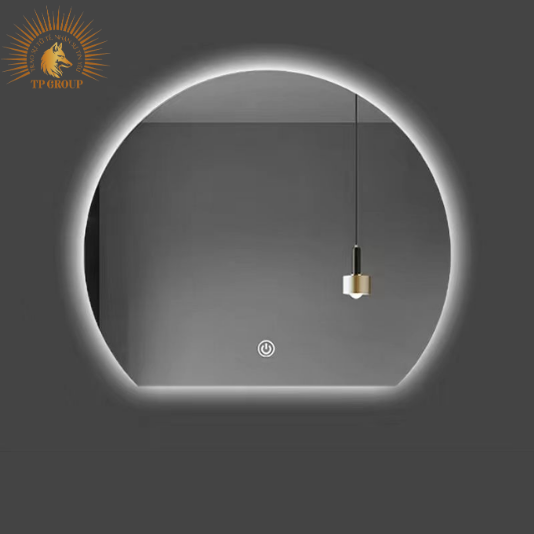 Gương LED cảm ứng.Gương nhà tắm,trang trí cửa hàng, gương led bán nguyệt, hình tròn khuyết TP-GL004