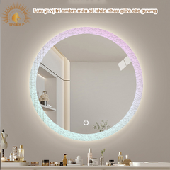 Gương tròn treo tường led cảm ứng cao cấp, treo nhà tắm, bàn trang điểm, cửa hàng, bao bể vỡ, nhiều kích thước TP-GL002