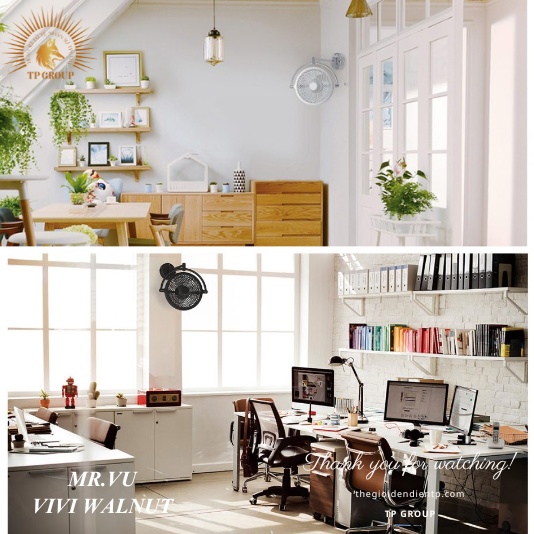 QUẠT TREO TƯỜNG VIVI WALNUT