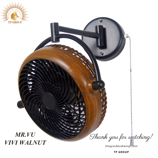 QUẠT TREO TƯỜNG VIVI WALNUT