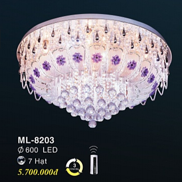 Đèn Ốp Trần Pha Lê