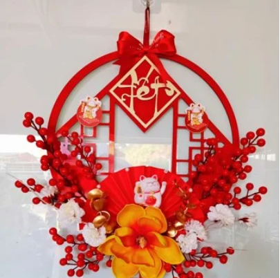 VÒNG HOA TRANG TRÍ TẾT