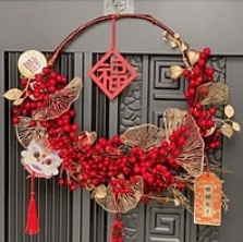 VÒNG HOA TRANG TRÍ TẾT