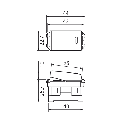 Công tắc Panasonic 2 tiếp điểm – Wide series