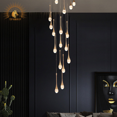 ĐÈN THẢ PHA LÊ GIỌT NƯỚC THÔNG TẦNG CAO CẤP P8231