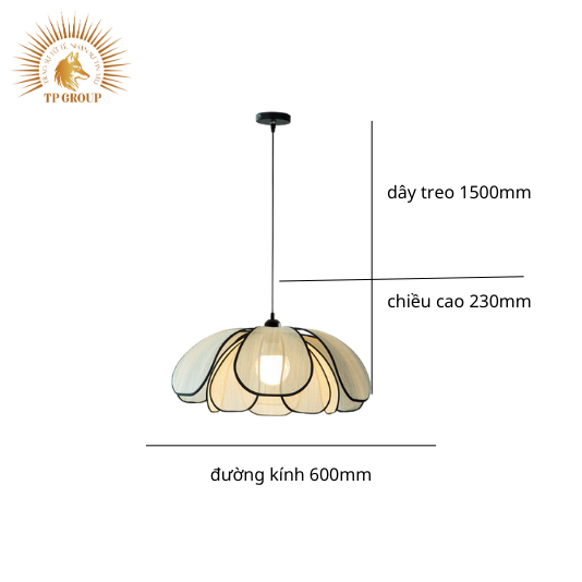 ĐÈN THẢ KIỂU CÁNH HOA STYLE BẮC ÂU TP-DB568 (đặt hàng từ 10- 15 ngày)