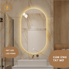 Gương Oval treo tường led cảm ứng cao cấp, treo nhà tắm, bàn trang điểm, cửa hàng, bao bể vỡ, nhiều kích thước TP-GL001