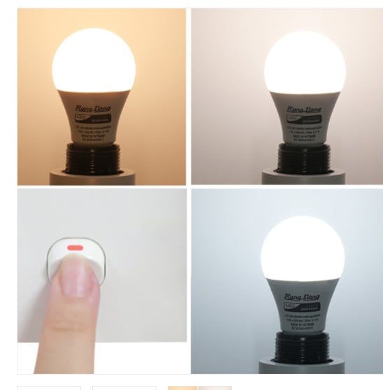 Bóng led bulb 9w 3 chế độ sáng Rạng Đông