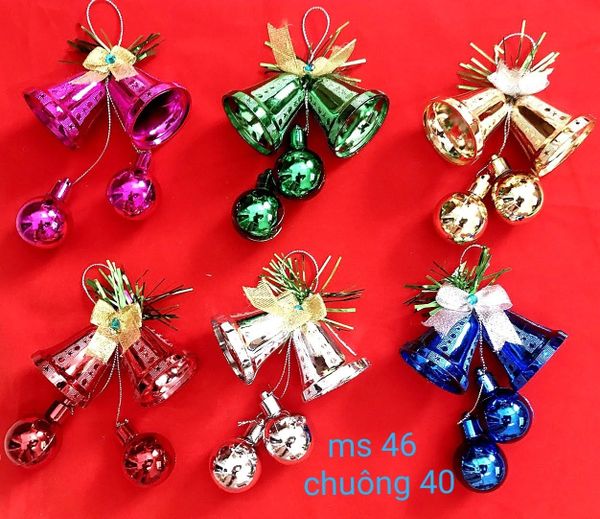 Set 3 Chuông Đôi Giáng Sinh 4cm
