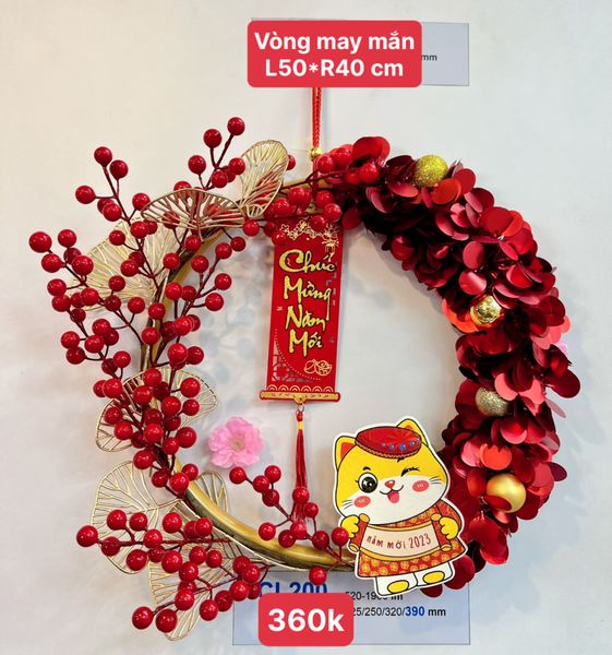 VÒNG HOA ĐÀO ĐÔNG MAY MẮN