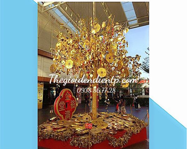 CÂY PHÁT TÀI ĐỒNG TIỀN VÀNG TRANG TRÍ TẾT
