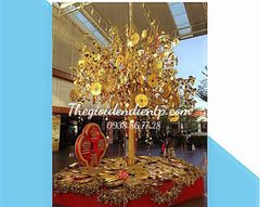 CÂY PHÁT TÀI ĐỒNG TIỀN VÀNG TRANG TRÍ TẾT