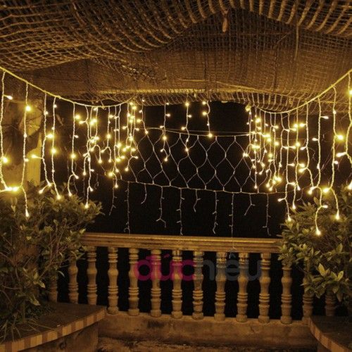 Dây đèn thả rèm ngang 8m 40 sợi siêu sáng