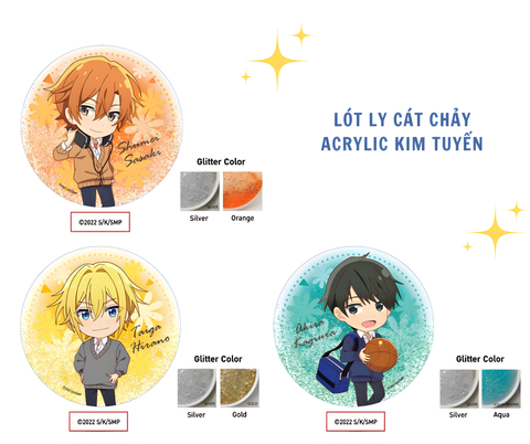 Lót ly acrylic cát chảy Sasaki - Miyano - Hirano - Kagiura SSK002 (Nhập khẩu chính hãng Kadokawa)