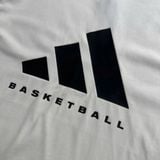  Áo Adidas logo Basketball trắng 
